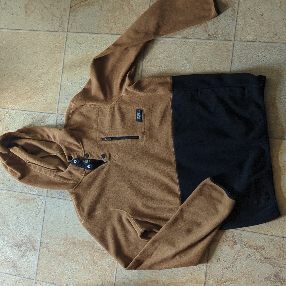 Brown and black hoodie